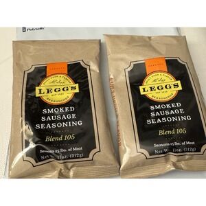 2 Leggs Old Plantation Smoked Sausage Seasoning (Seasons 25lbs) o
